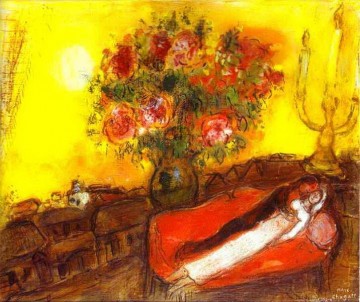 Marc Chagall œuvres - Le Ciel enflamme le Marc Chagall contemporain